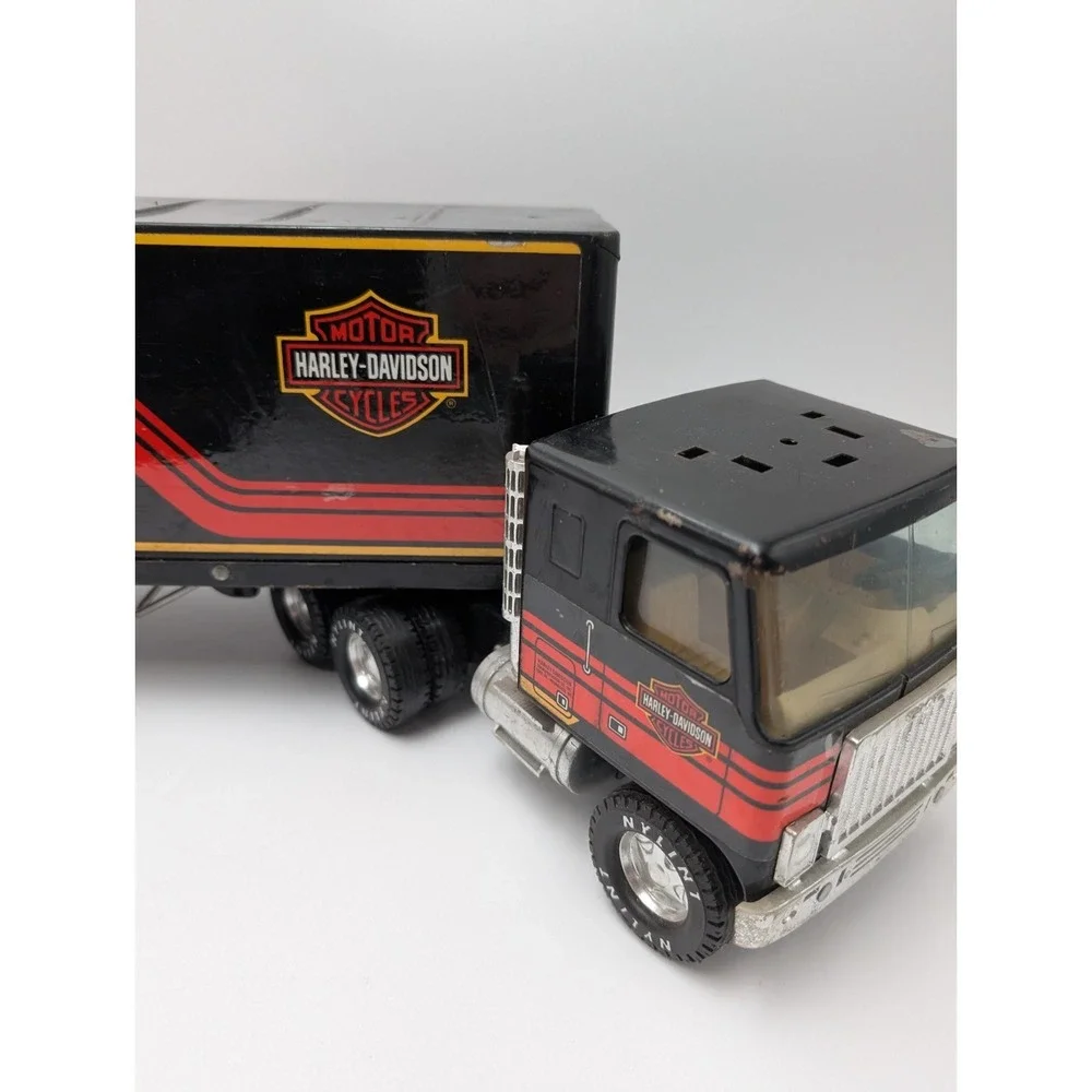1980s Steel Nylint Harley‎ Davidson GMC 18 Wheeler Truck Trailer No. 911-Z